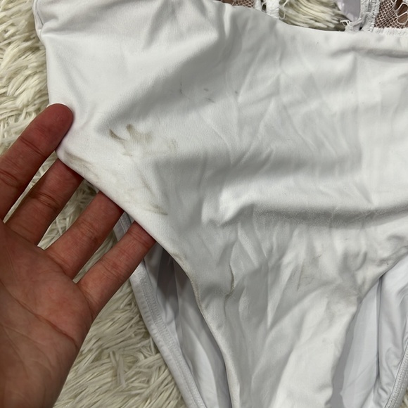 Pq Keyhole Lace One Piece in Water Lily - Picture 6 of 10